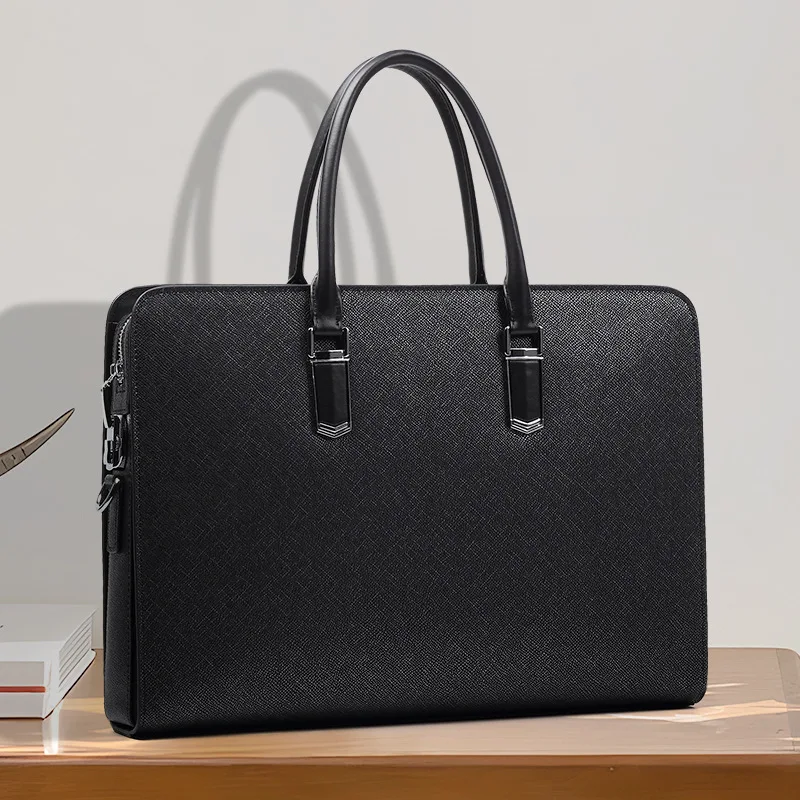 Borsa di fascia alta Borsa casual da lavoro Alla moda Premium Feel Lucchetto a combinazione Valigetta da uomo in vera pelle da uomo