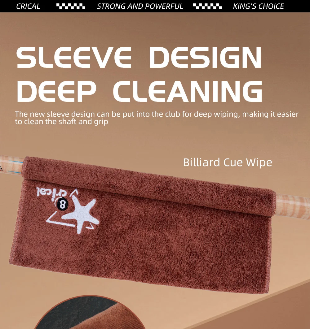 CRICAL 100% Baumwolle Billard-Queue-Handtuchhülle Design 32x16cm Hochsaugfähig, Spurenlos, Farbecht, für Pool- und Snooker-Reinigung – Detail 6
