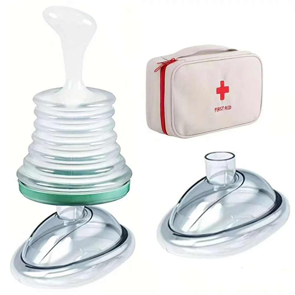 Choking Emergency Device for Adult Children CPR First Aid Breathing Mask Portable Cardiopulmonary Trainer for Home Travel