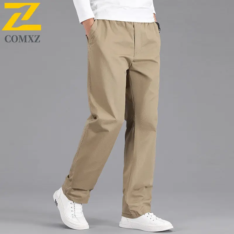 Mens Cargo Pants 2025 New Autumn Loose Big Size Multiple Pockets Pants Outdoor Travel Stretch Wear Resistant Breathable Trousers