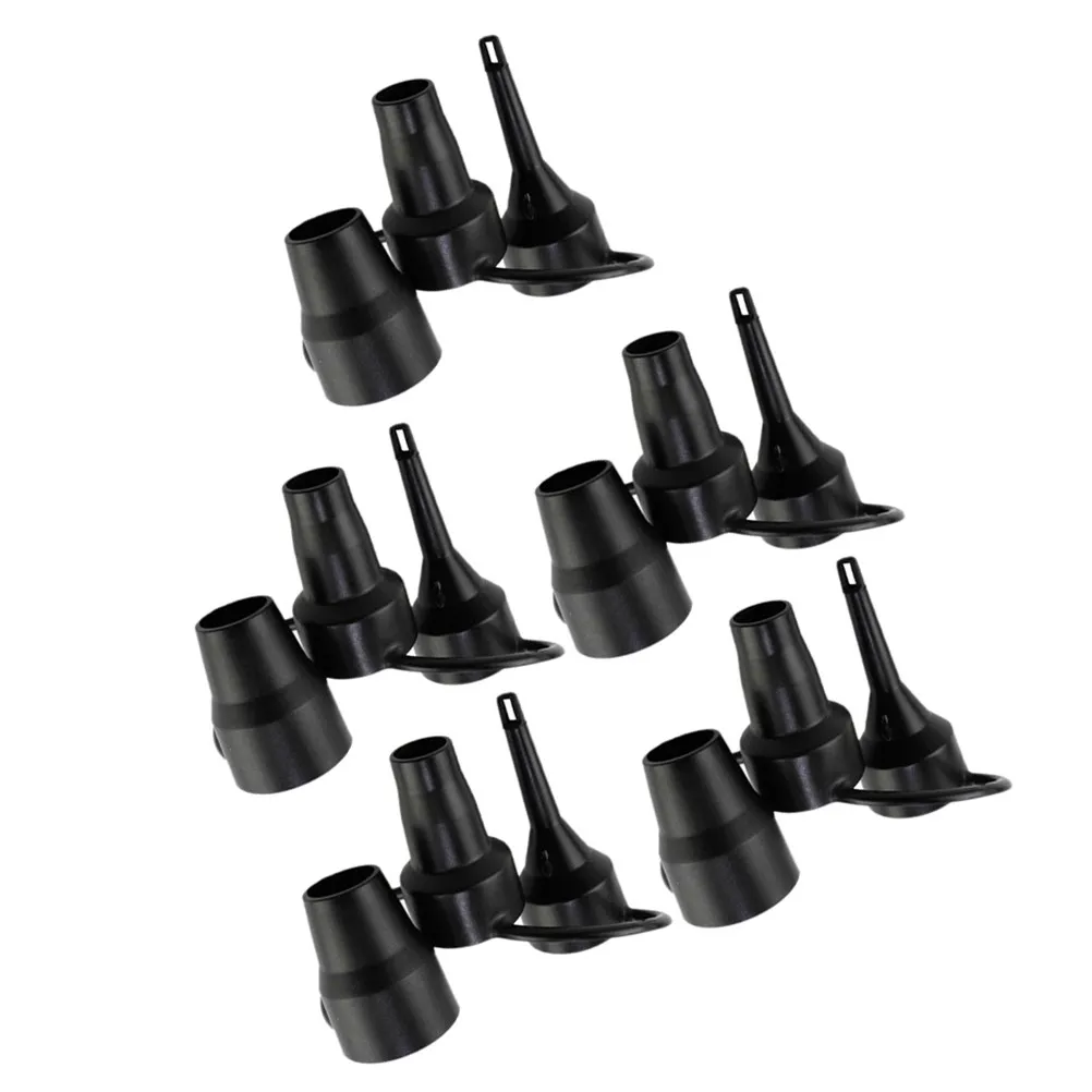 

5Sets Air Pump Nozzles Triple Inflation Adapter for Air Mattress Swimming Ring Inflatable Bed Replacement Pump Nozzles
