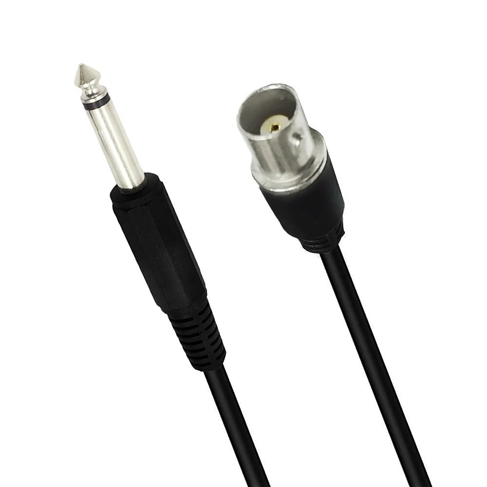 BNC to 6.35mm 1/4 Inch Male Audio Cable Mono TS Plug to BNC Plug Bidirectional Connector for CCTV DVR Camera Antenna