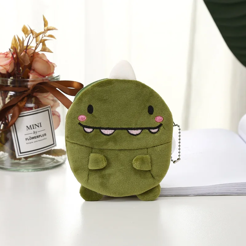 Cartoon Children Cute Animal Coin Purse Backpack Pendant Cartoon Small Dinosaur Avocado Coin Purse Plush Small Money Bag