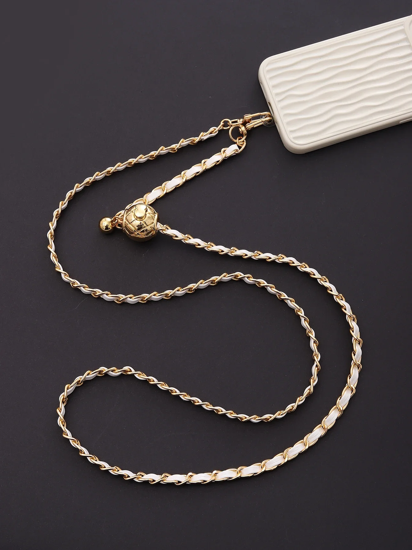 

Colorful Leather Clip Chain with Adjustable Length Buckle Phone Strap and Transparent Card