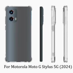 For Motorola Moto G Stylus 5G 2024 Case Shockproof Airbag Silicone TPU Clear Back Cover Soft Phone Case for Moto GStylus 5G 2024