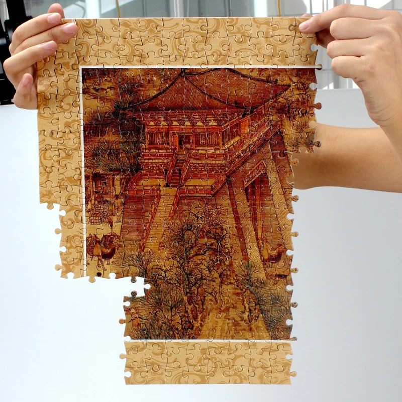 

1000 шт., карта Цинмин Шанхэ, карты для украшения дома, плоская бумага для взрослых, головоломка, мировой шедевр, обучающие игрушки для детей