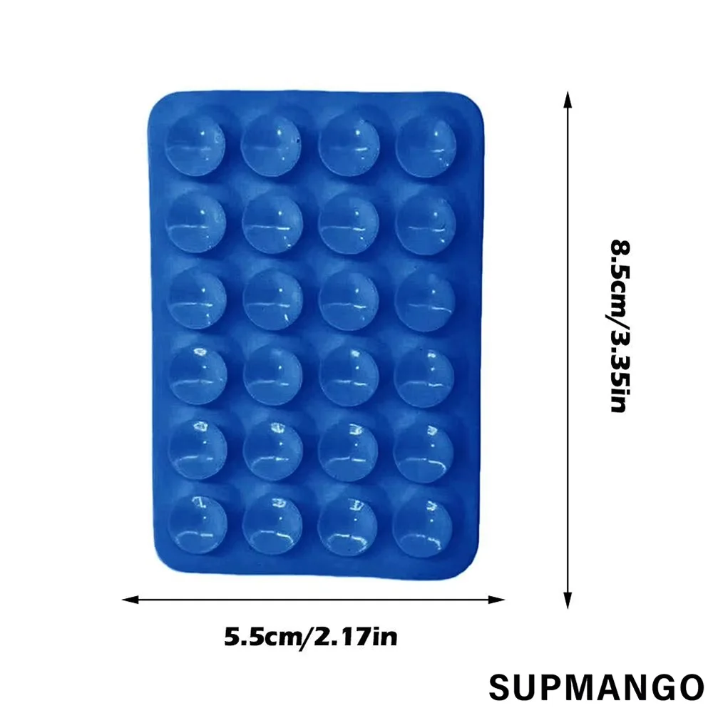 Suction Cup Wall Stand Mat Multifunctional Silicone Leather Square Phone Single-Sided Case Anti-Slip Holder Mount Suction image 6