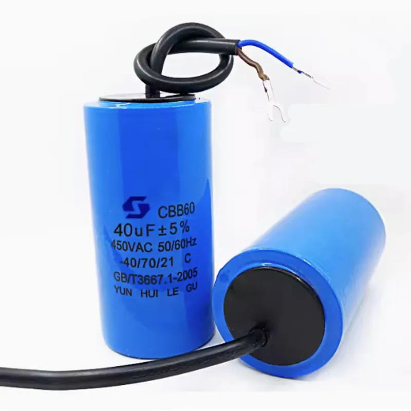 CBB60 Capacitor 450V 3UF 4UF 5UF 6UF 8UF 10UF 12UF 15UF 18UF 20UF 25UF 30UF 35UF 40UF 45UF 50UF 60UF Motor Pump Capacitors