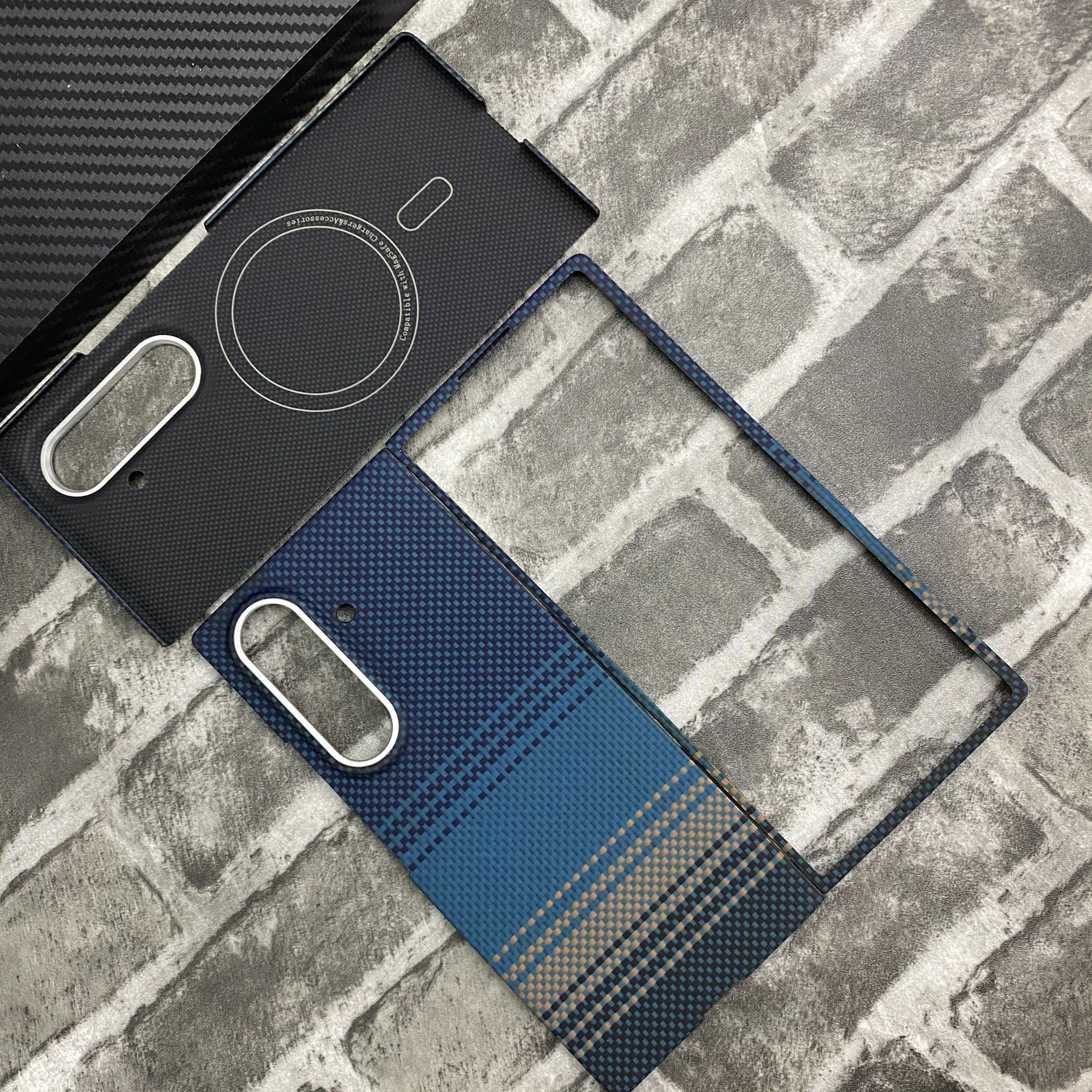 حافظة لهاتف سامسونج جالاكسي Z فولد 7 من ألياف الكربون الأراميد المغناطيسي لهاتف Magsafe حافظة شل ملحقات الهاتف المحمول كابا كوكيه