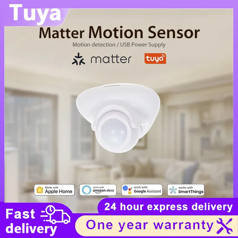 Tuya Matter Thread Human Presence Motion Sensor Infrared Human Detector Motion Detector Tuya Hub Smart Life Home Automation