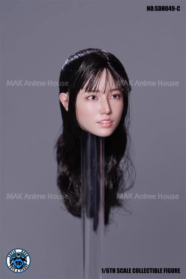 SUPER DUCK SDH049 1/6 Saika Kawakita 헤드 스컬프 조각 모델 12''TBL 여성 군인 선탄 액션 피규어 바디에 적합