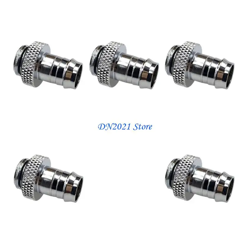 F3KE Black And Silver Water Cooling Fitting 3/8inch 4 Threaded Connectors