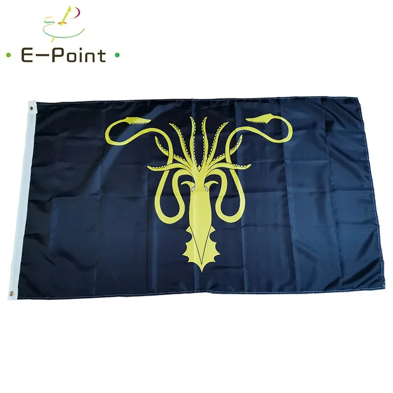 

House Greyjoy Flag 2ft*3ft (60*90cm) 3ft*5ft (90*150cm) Size Christmas Decorations for Home Flag Banner Gifts