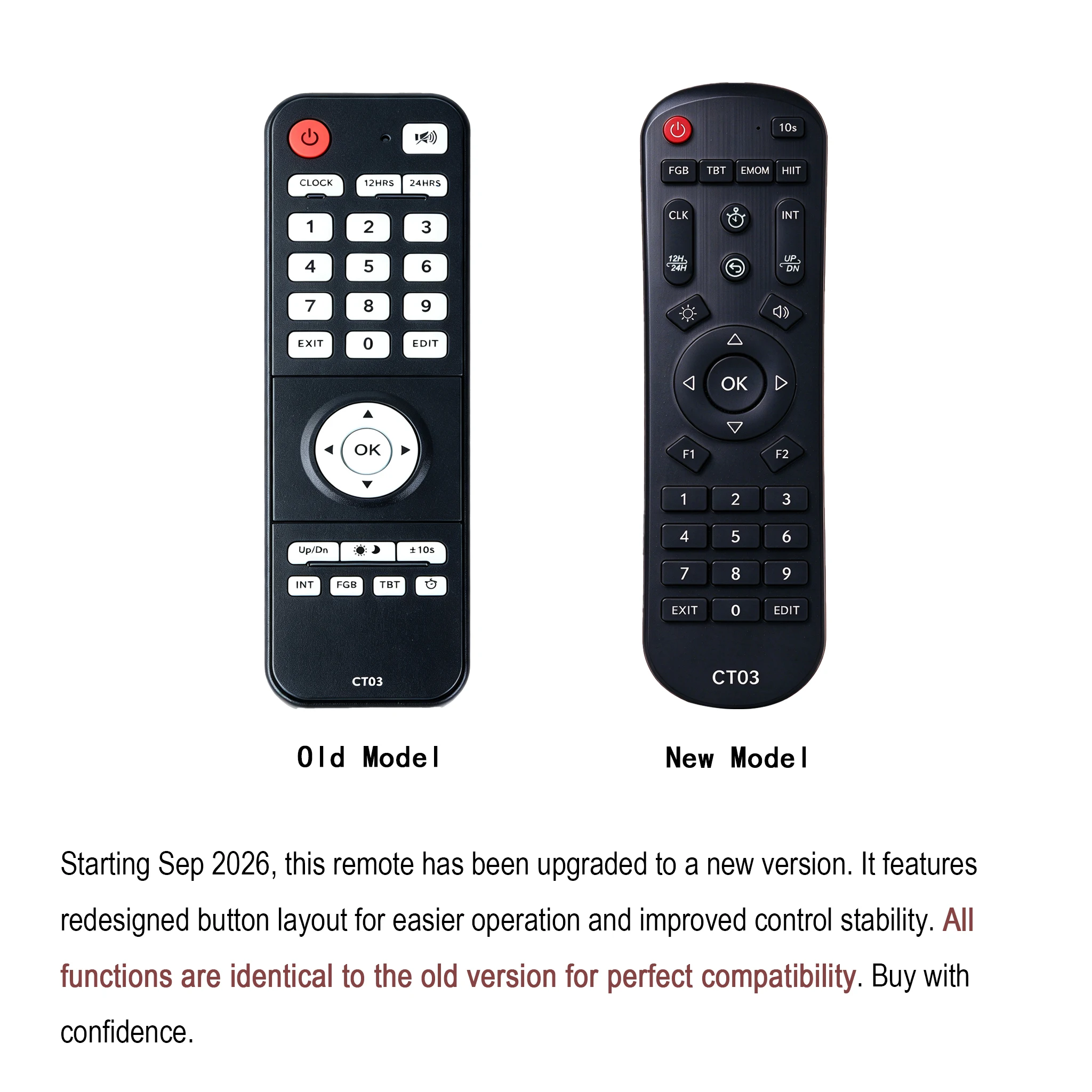 CT03 Remote Control for LED Gym Timer