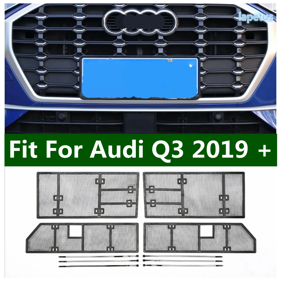 

Screening Mesh Front Grille Insert Net Insect-Proof Protection Decoral Frame Cover Trim For Audi Q3 2019 - 2022 Car Accessories