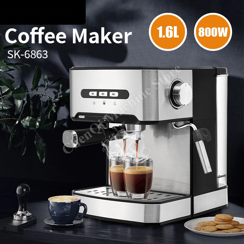 Machine à café italienne pour usage domestique et de bureau, capsule en poudre, utilisation pour les touristes, latte, cappuccino, machine à expresso manuelle