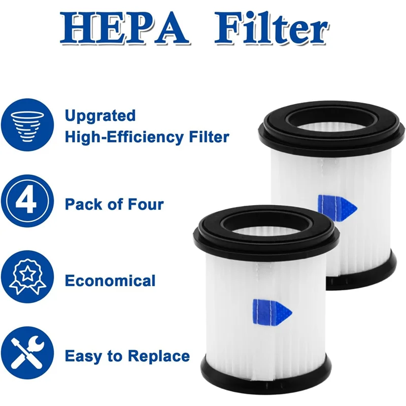 6Pcs HEPA Filter with Mesh Filter Replacement for INSE N5S S6T S6P Pro Cordless Vacuum Cleaner Spare Parts