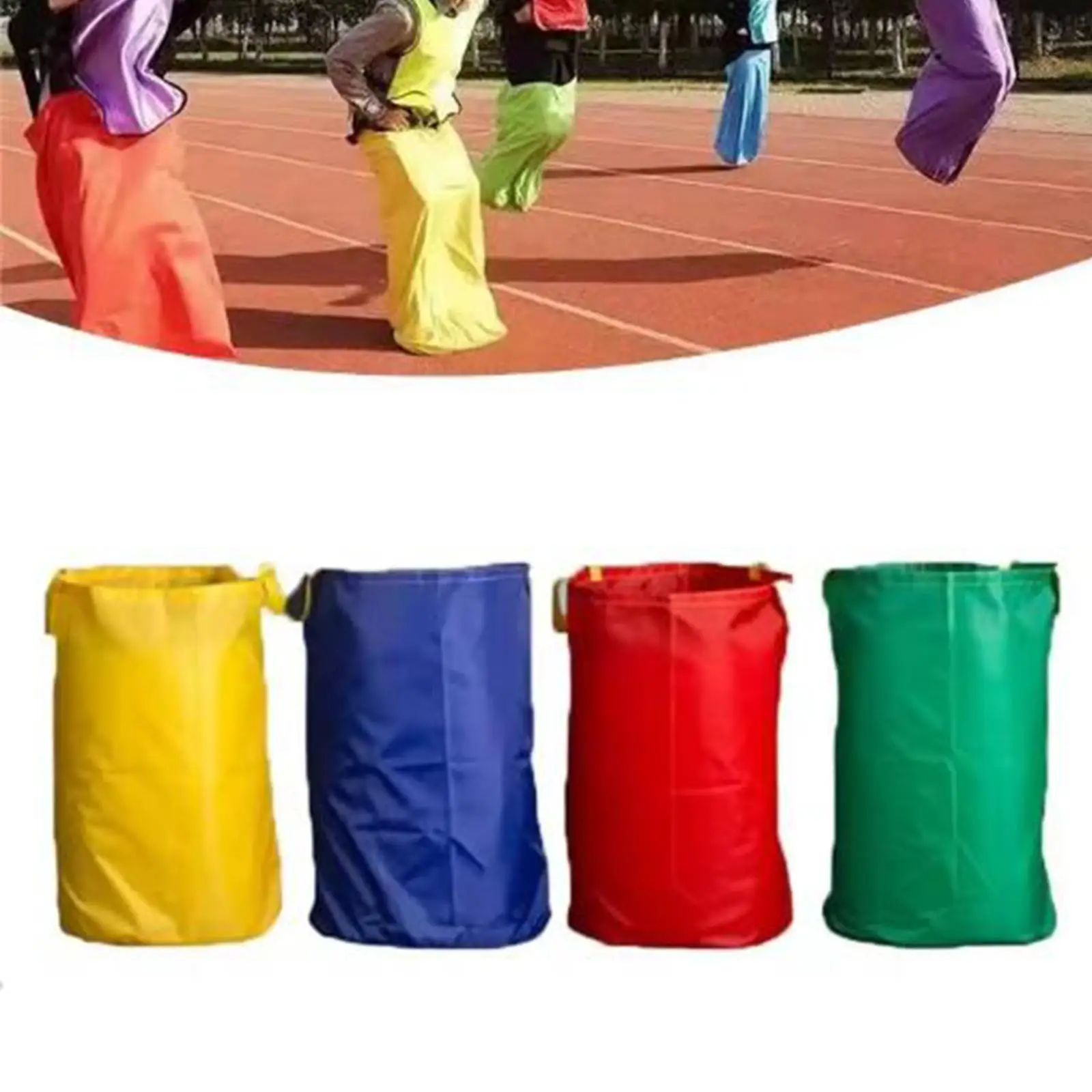

4 сумки для гонок с картофельным мешком, красочные сумки для прыжков с побегами для родителей и детей, L