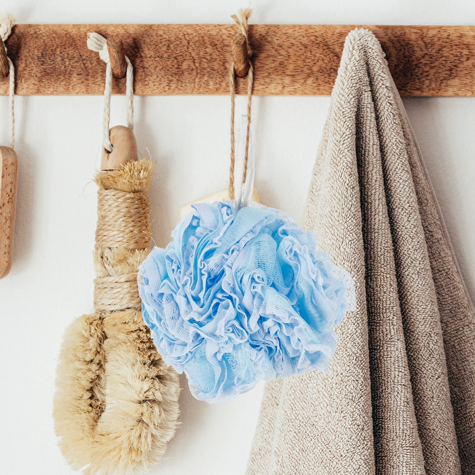 

Mesh Bath Ball For Shower Back Scrubber Exfoliating Body Cleansing Gentle Skin Care Reusable Hanging Bath Ball