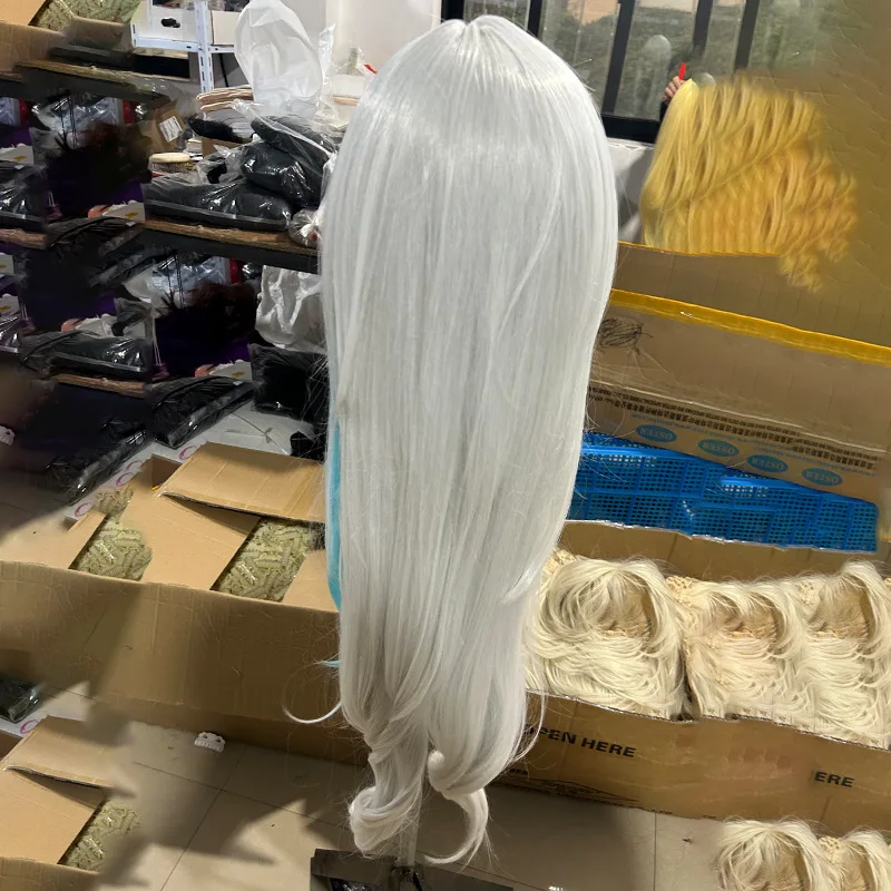 شعر مستعار جينشين إمباكت كوسبلاي فراق جانبي مع فروة رأس مقلدة لـ Xikuike