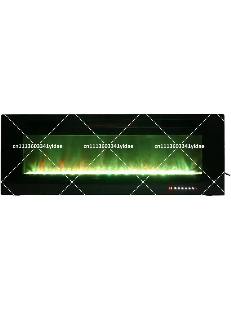 60-Inch Wall-Mounted Electric Fireplace with Remote for Living Room, 750W-1500W Heater
