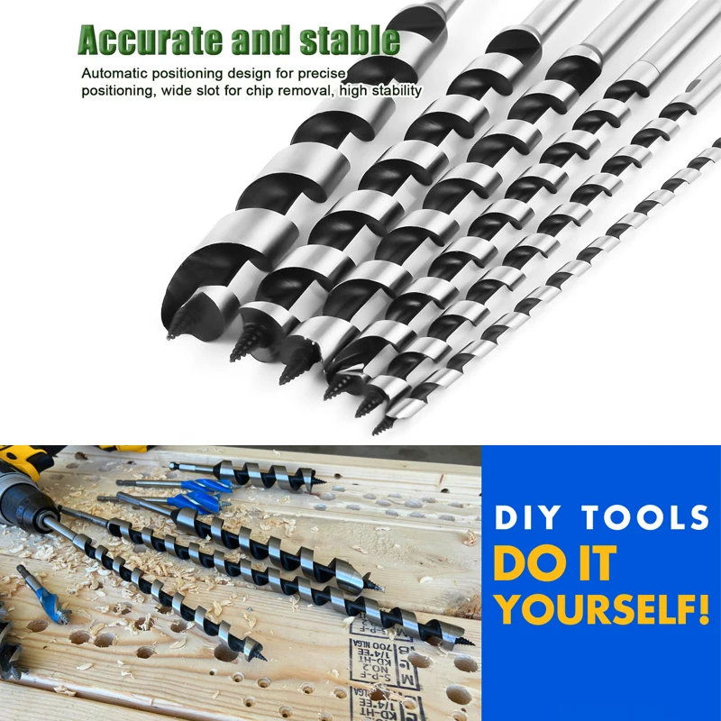 

1 Pcs Woodworking Roller Drill 230mm HSS Twist Drill Bits 6-25 mm Metal Steel Center Drill For Wood Door Lock Reaming Tools