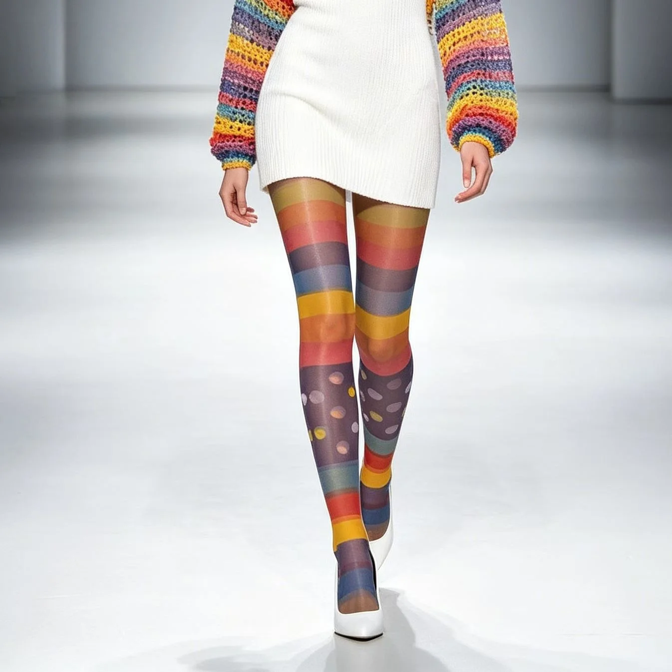 Fashion Week Rainbow Series Pantyhose Lente/Zomer Dopamine Series Pantyhose Jumpsuit Panty's