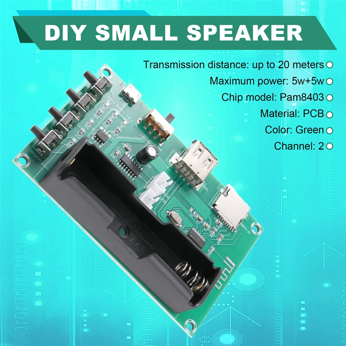 Eindversterker Board XH-A150 Lithiumbatterij Bluetooth Digitaal 10W Power DIY Kleine luidspreker Oplaadbaar