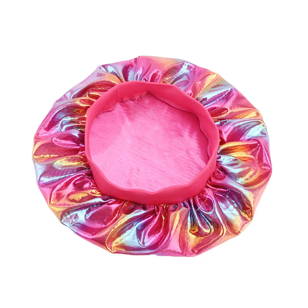 

Комплект из 2 шапочек для сна с высокой эластичностью, широкие, удобные, для женщин, для ночного сна, для химиотерапии, черные, розово-красные