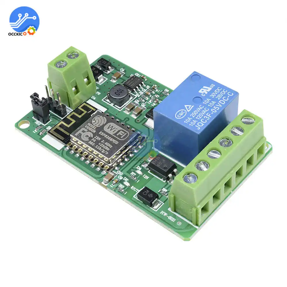 DC 7V-30V WiFi Relay Module Wireless Switch 10A 220V ESP8266 ESP-12F WIFI Delay Relay Remote Comtrol for Smart Intelligent Home