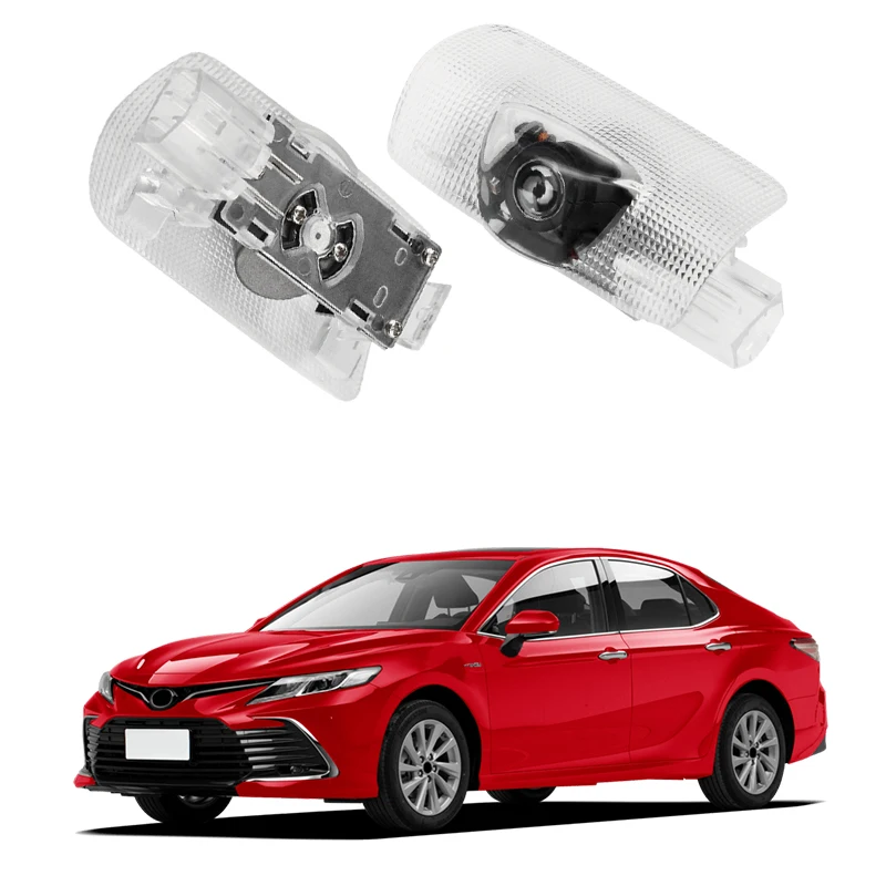 2pcs Car Door Logo Projector Shadow Light For Toyota AVALON Prado Corolla Camry Crown Reiz HighLander Verso Previa Prius 4Runner