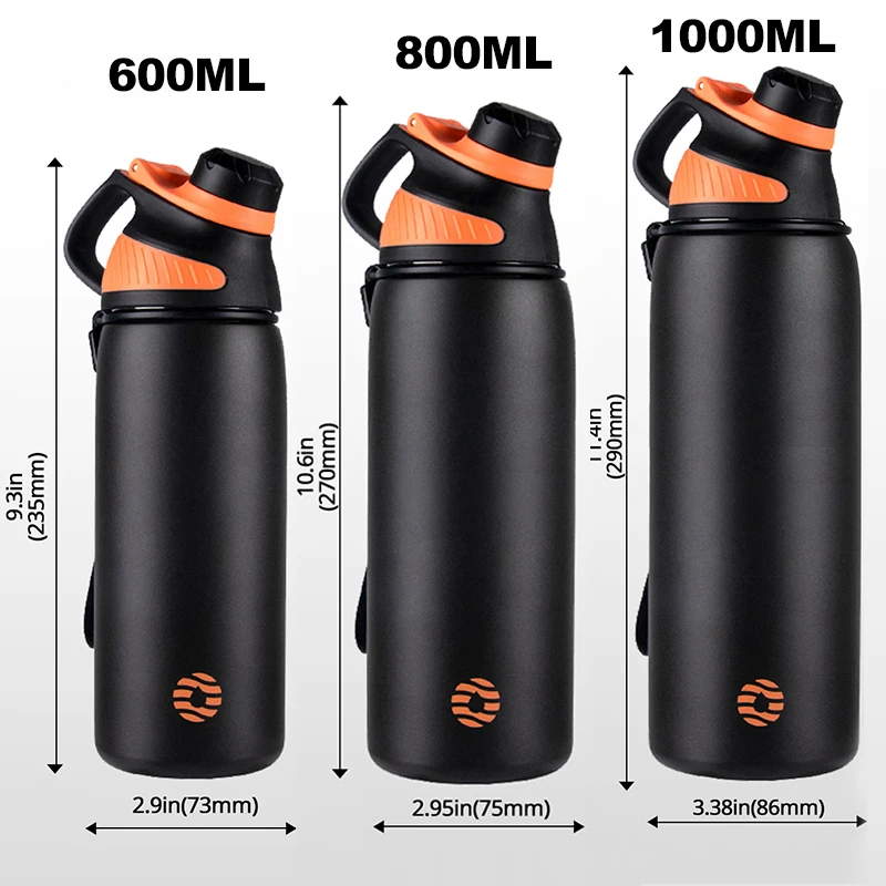 

Outdoor Sport Water Bottle Stainless Steel Thermal Mug Leak Proof Thermos Double Wall Vacuum Flask With Magnetic Lid