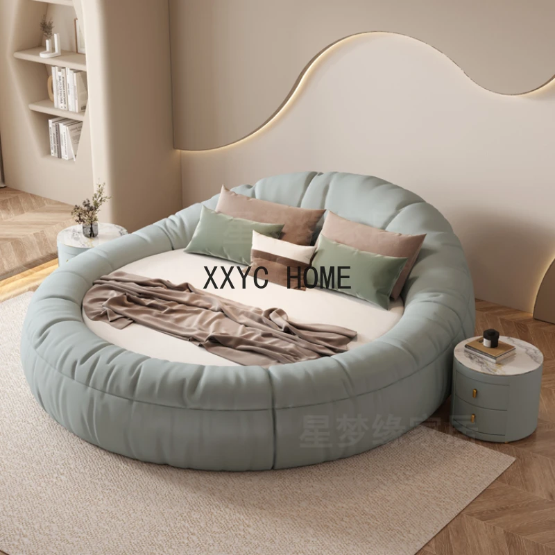 Elegant White Girls Double Bed House Modern Cute Luxury Princess Bed King Size Camas Matrimonial Bedroom Furniture