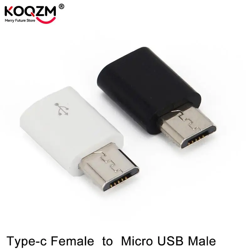 1pc Type C Female Connector To Micro USB Male Adapter Charging Converter Data Adapter High Speed Cell Phone Accessories