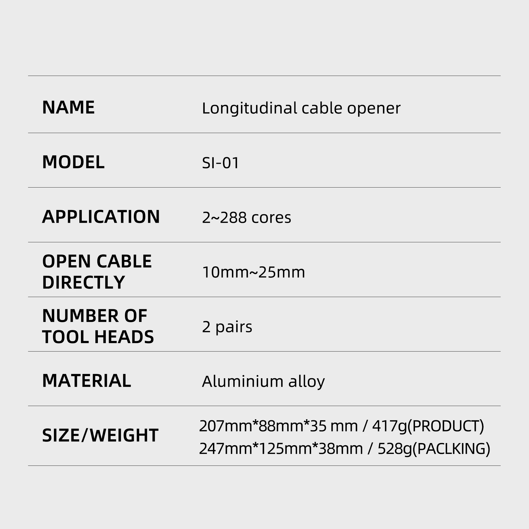 Kelushi cortador de cabo, descascador de fibra óptica, abertura longitudinal, cabo tipo bainha, para cabo ftth, frete grátis