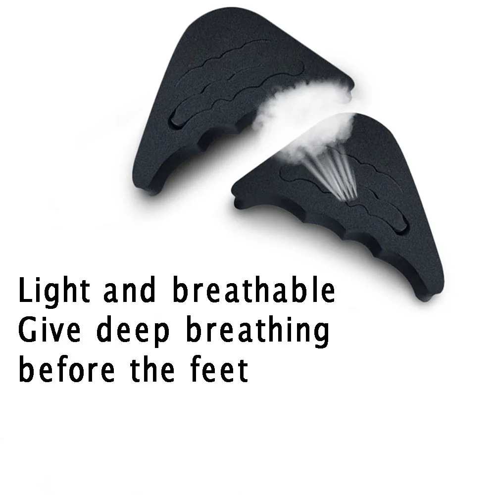 4pcs Soft Reusable Toe Insoles Adjustable Forefoot Inserts Shoe Inserts for Heels Too Big Foot Brace Pads Half Size Comfort Pad