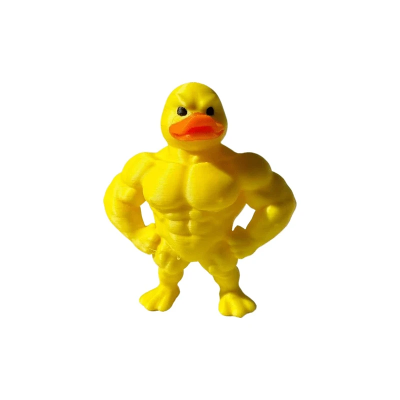 1 Fierce Fitness Duck Statue / Muscular Duck / Halloween Decoration / 3D Desktop Ornament