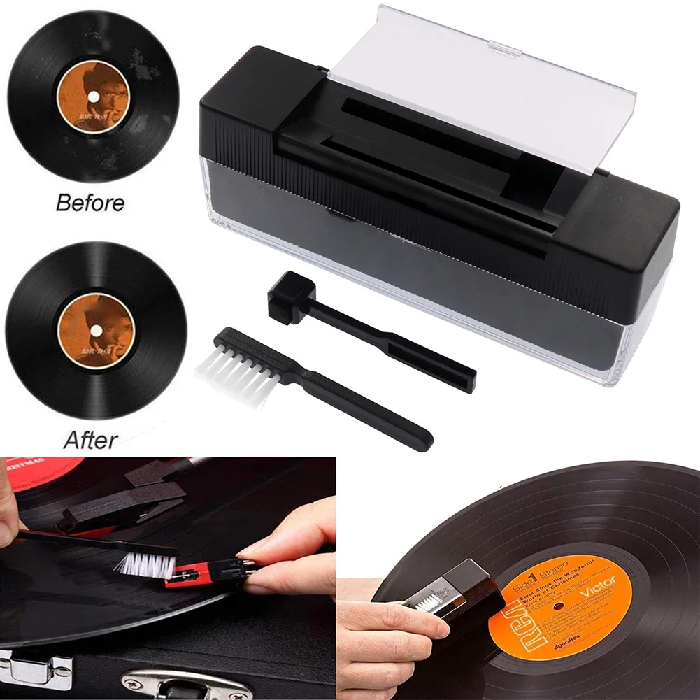 Vinyl Record Cleaner Anti Static Cleaning Brush Dust Remover Kits for Turntables Fingerprints Residues Remover Cleaner