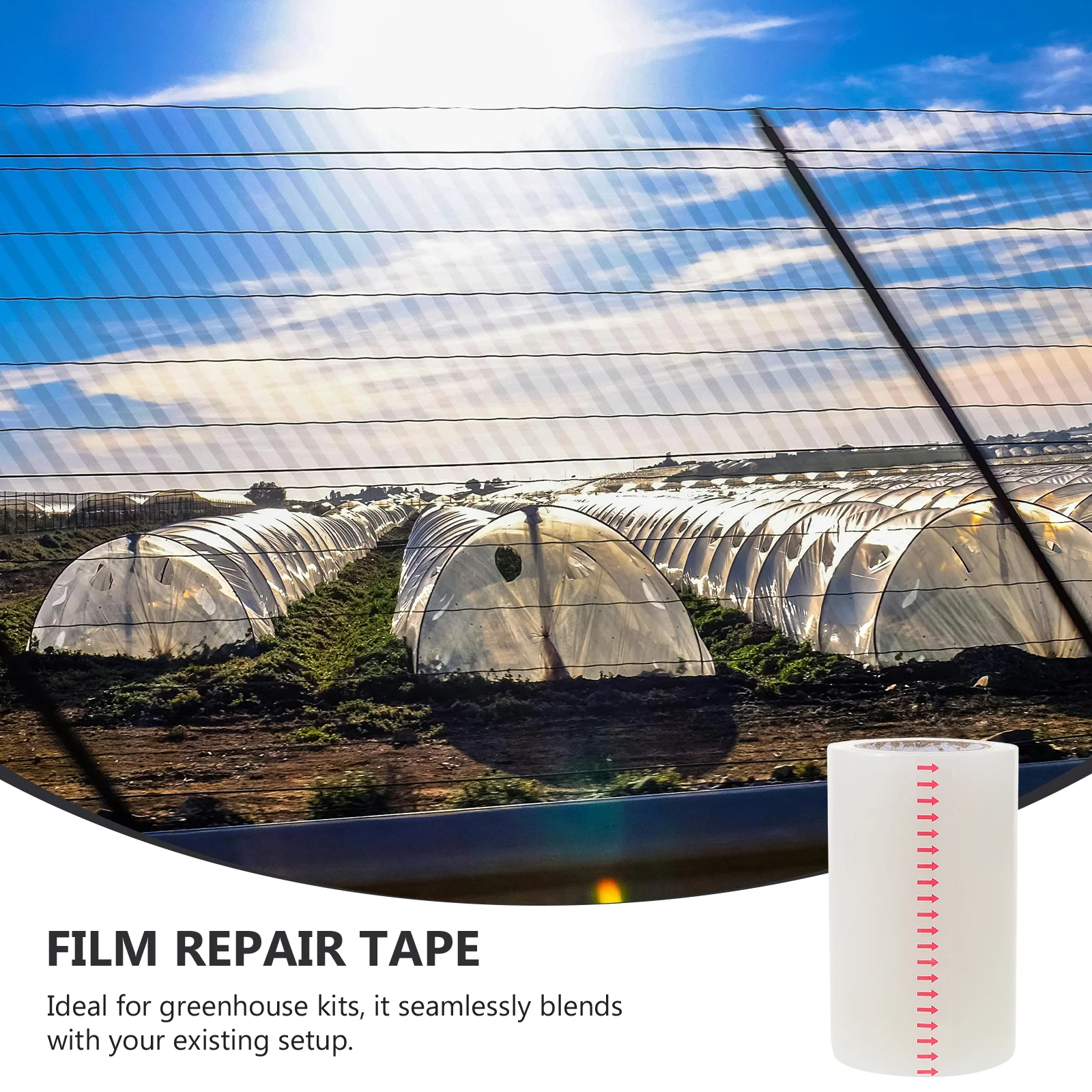 

Durable 10cm X 10m Greenhouse Repair Tape Heavy Duty Sealing Seaming for Polyethylene Film Plastic Covering Maintenance