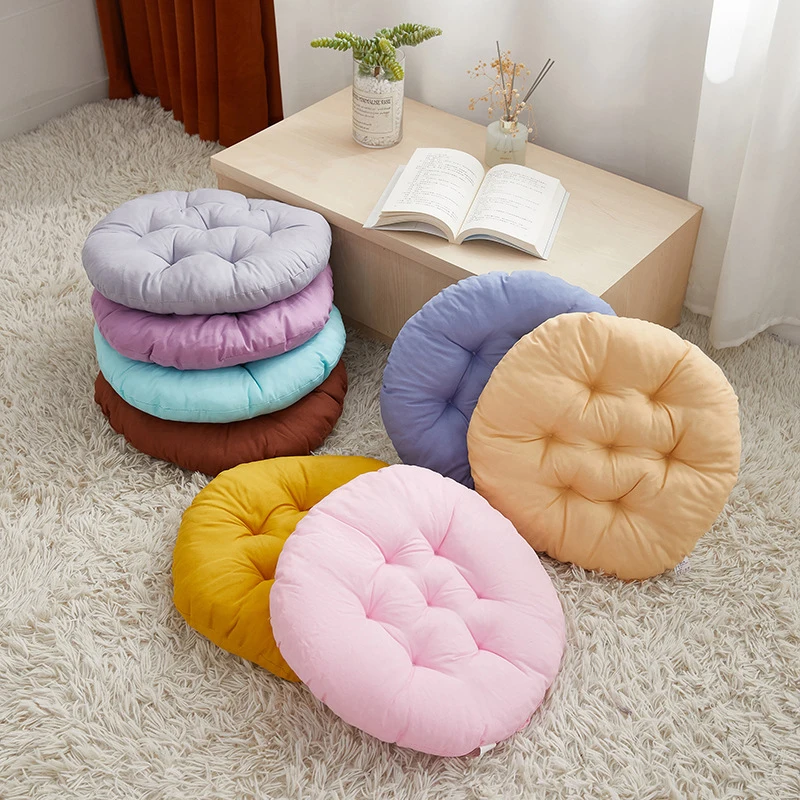 Office Chair Cushion Color Round Cushion Winter Warmth Cushion Household Dining Sofa Seat Pad Student Stool Butt Cushion