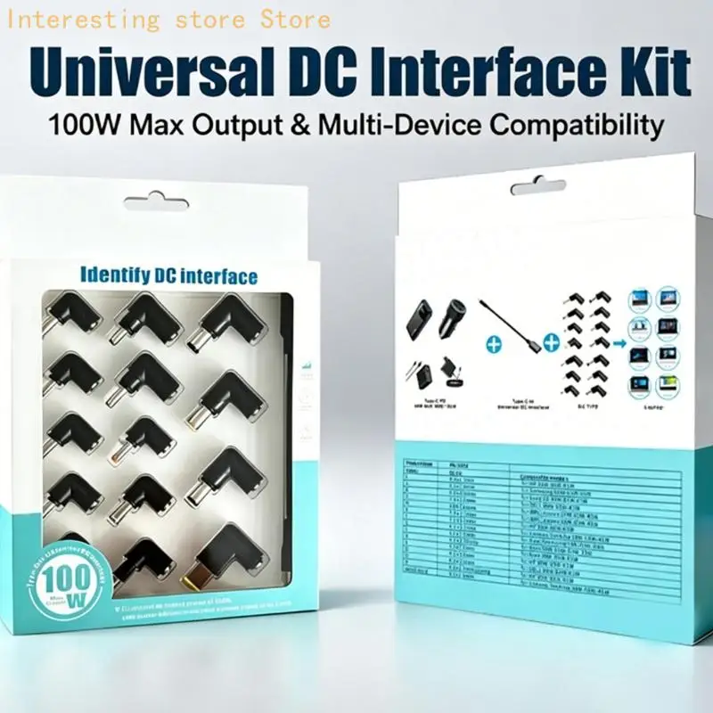 

Universal 14 in 1 DC5.5Mm Power Adapter Converter Set 5.5Mm to Multiple Size for Laptop Routers CCTV Camera Monitor