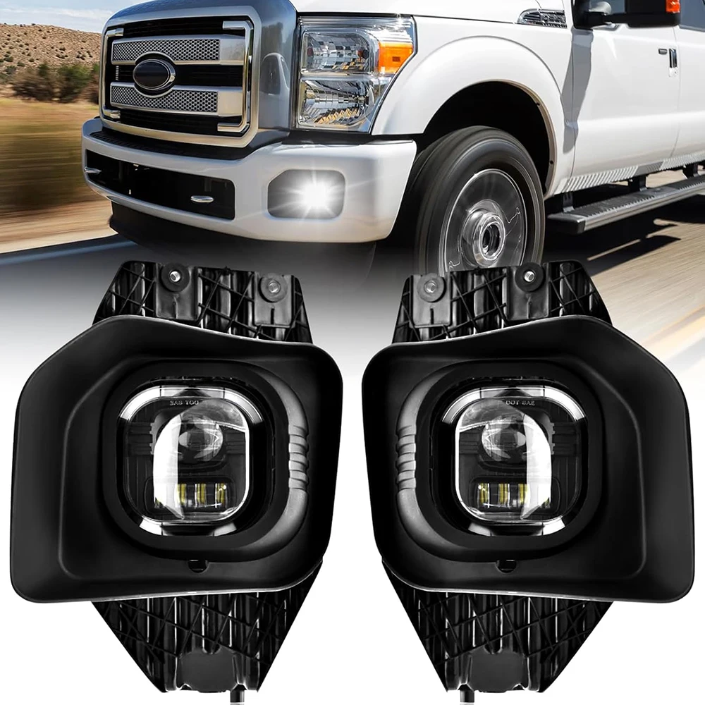 

LED Fog Lights for Ford F250 F350 F450 F550 Super Duty Pickup 2011 - 2016 Front Bumper Driving Fog Lamp Assembly Replacement