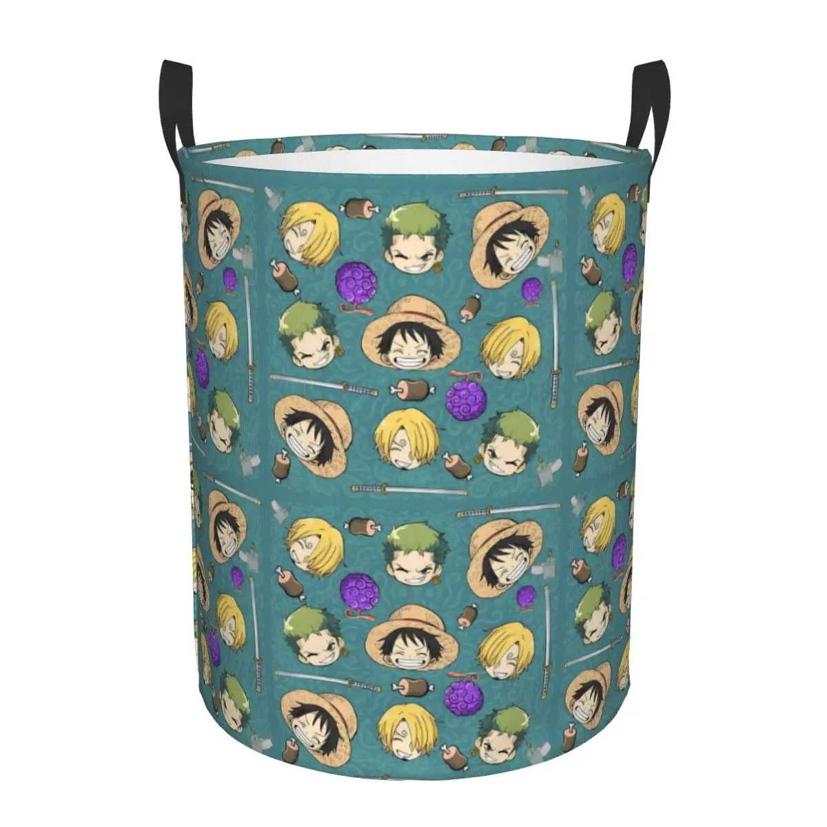 Custom One Pieces Anime Laundry Basket Collapsible Pirate King