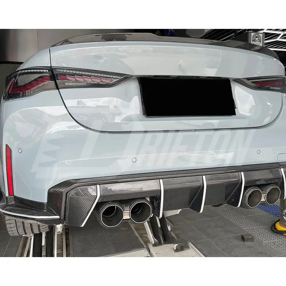 

Задний диффузор из сухого углеродного волокна MP Style (LR насадки) для BMW G80 M3 G82 M4