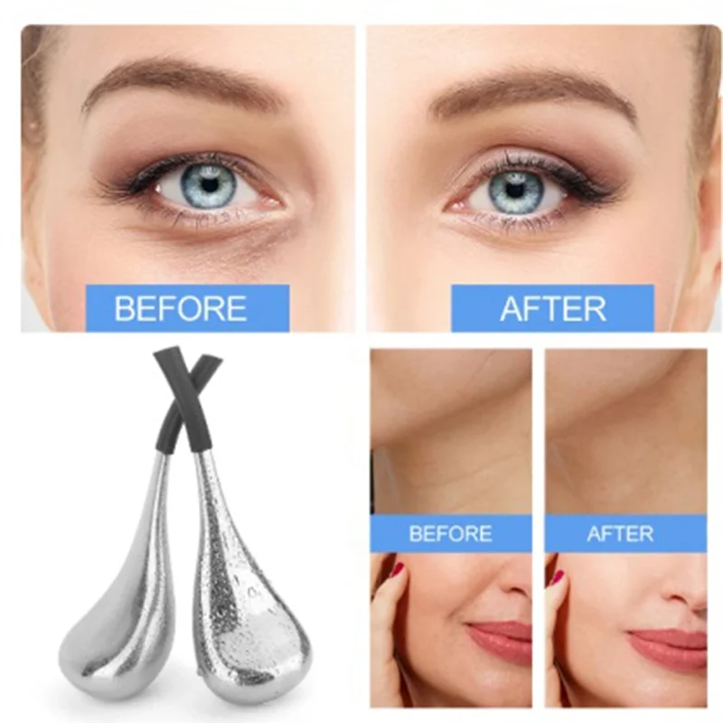 X11A Cooling Beauty Facial Sticks Ice Wave Ball Massage Facial Eye Salon Skin Care Tools For Girls Spa Cold Roller