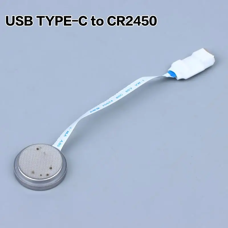High Quality! 1/2/3PCS USB Type-C To CR2450 Battery Adapter Converter 3-30V Input Thin FFC Cable Replacement Accessory