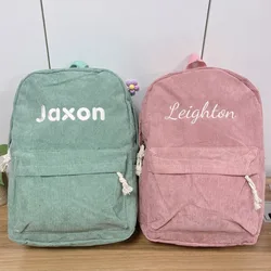 Saco escolar bordado personalizado para crianças, Mochila personalizada, Saco de livro infantil