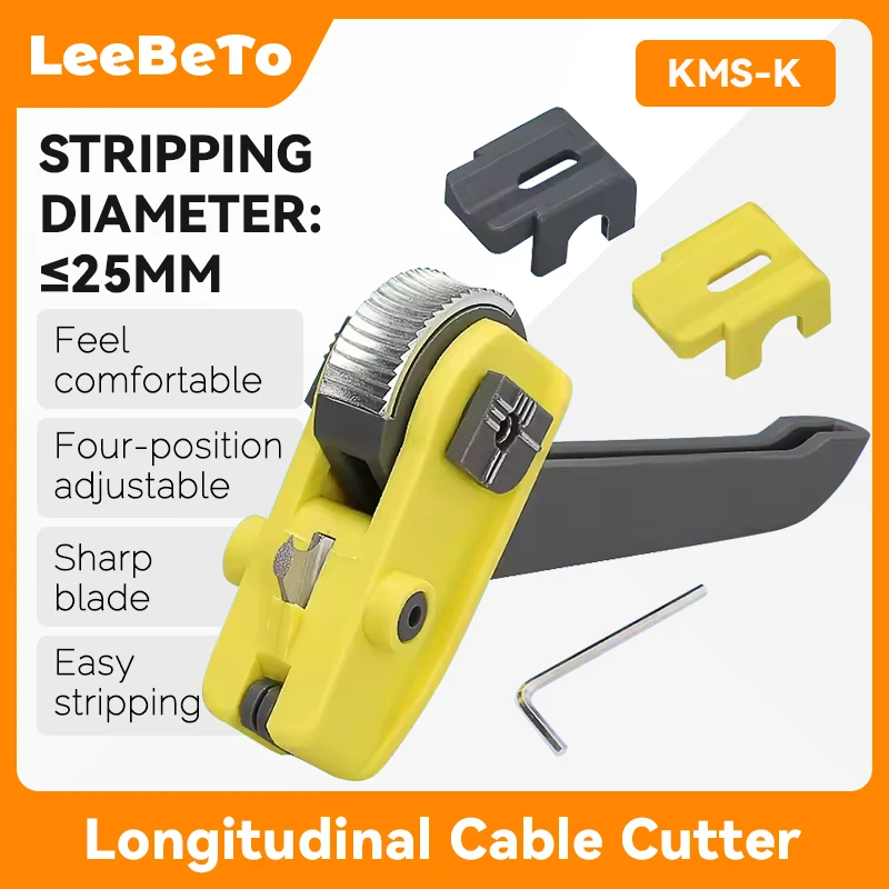 KMS-K Optical Cable Sheath Opener Cutter Cable Jacket Slitter Optical Fiber Tool Longitudinal Stripper Fiber