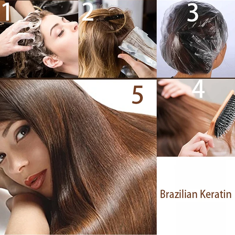 

Восстанавливающий и выпрямляющий шампунь с бразильским кератином 5% и 8% для поврежденных волос