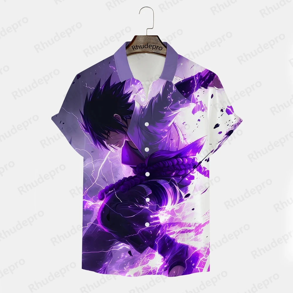 

Men Shirt Men's T-shirt 2024 Tops Naruto Umaki Y2k Shirts New Uchiba Sasuke Short Sleeve Clothing Harajuku Style Streetwear